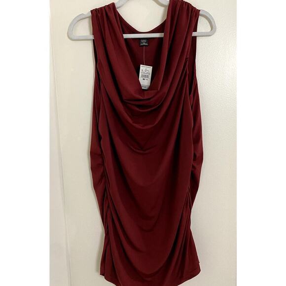 Ashley Stewart Tops - Ashley Stewart Burgundy Sleeveless Long Tunic  - Size 18/20 (NWT)